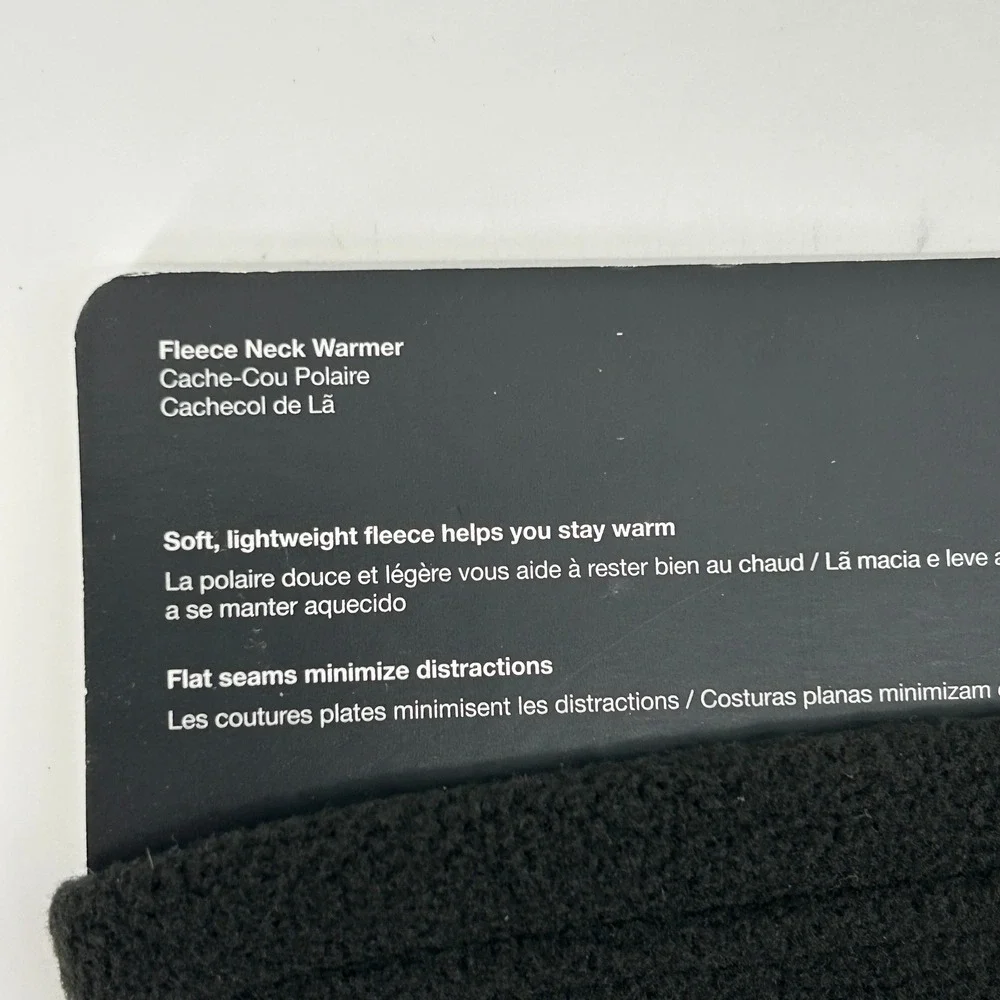 Nike Fleece Neck Warmer Black Unisex OSFM Athletic Winter Gaiter NWT Minimalist